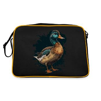 Duck Standing - Retro Bag - black/gold - Back