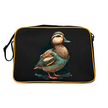 Duck for Duck Lover - Retro Bag - black/gold - Back