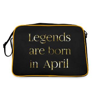 Les Legenda naissent en avril - Sac Retro - noir/or - Dos