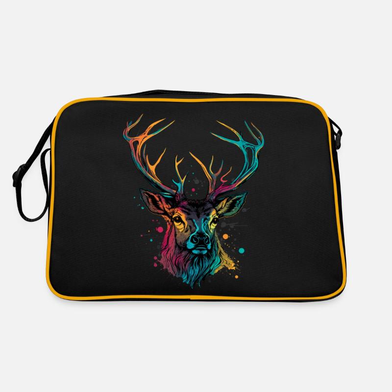 Ich liebe Hirsche Retro Tasche