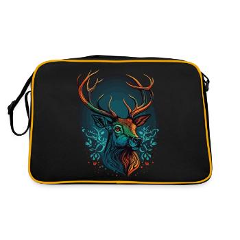 Conception de la tête de cerf - Sac Retro - noir/or - Dos