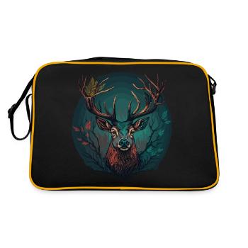 Deer Head - Retro Bag - black/gold - Back
