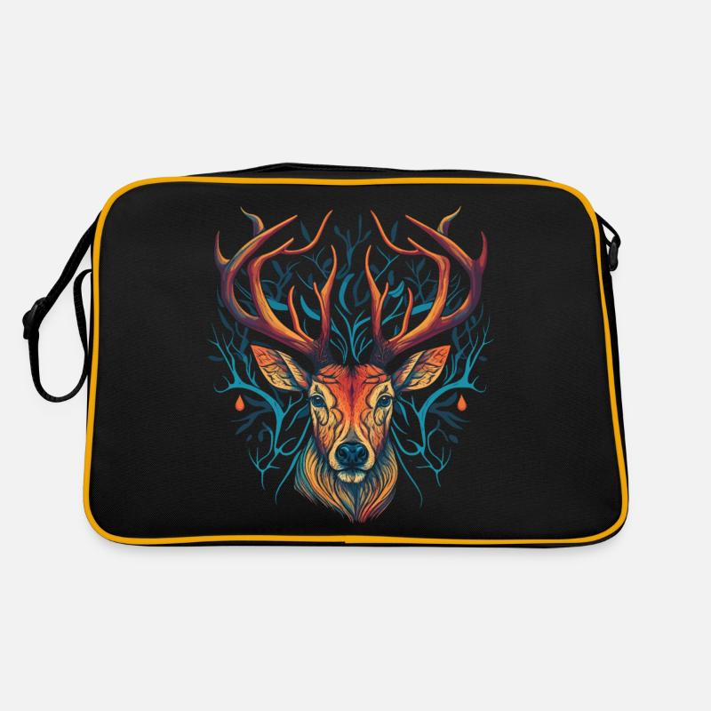 Crazy Deer Head Retro Bag