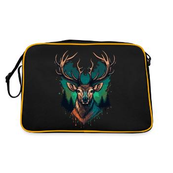 Silhouette de cerf - Sac Retro - noir/or - Dos