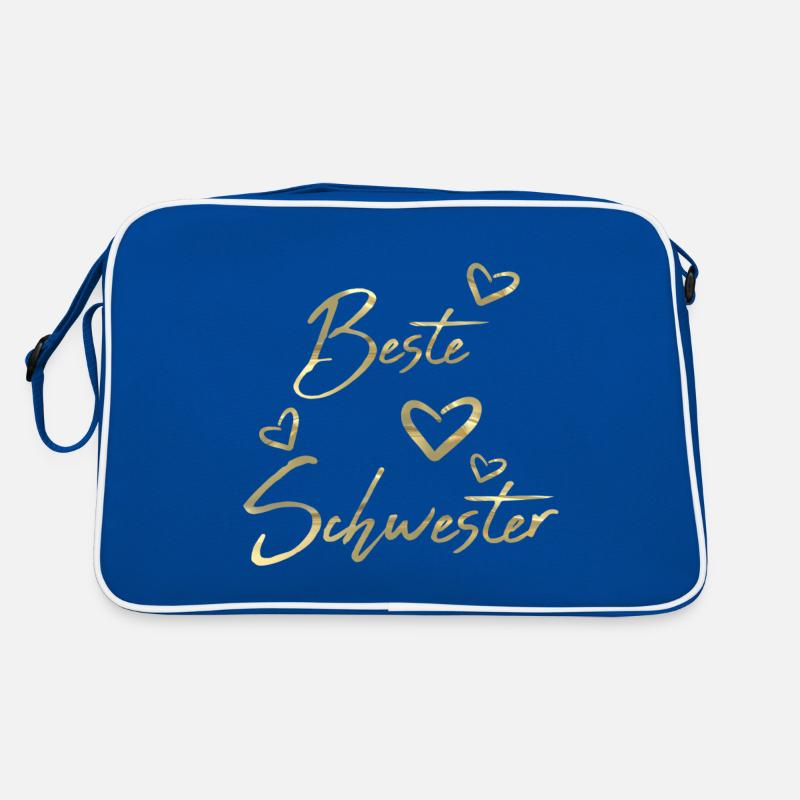 Beste Schwester Retro Tasche