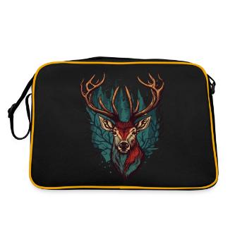 Amoureux du wapiti - Sac Retro - noir/or - Dos
