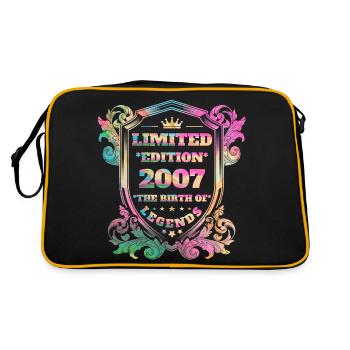 2007 Anniversaire vintage couleurs arc-en-ciel - Sac Retro - noir/or - Dos