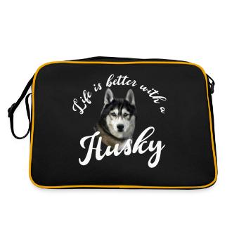 Husky - Retro Bag - black/gold - Back