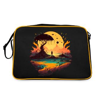 Société extraterrestre - Sac Retro - noir/or - Dos