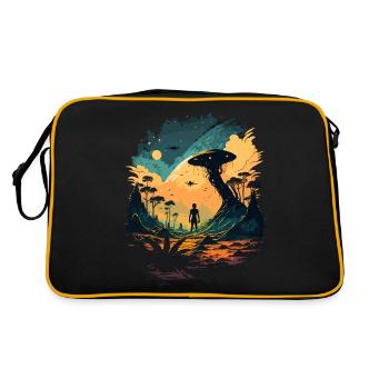 outer space - Retro Bag - black/gold - Back