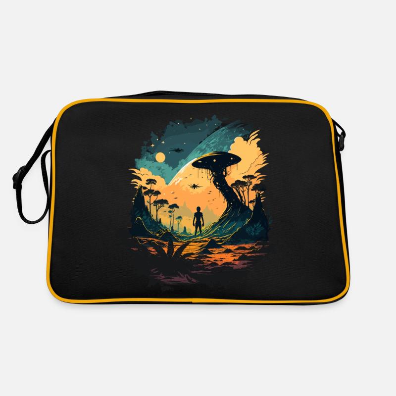 Weltraum Retro Tasche