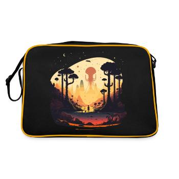 outer space - Retro Bag - black/gold - Back