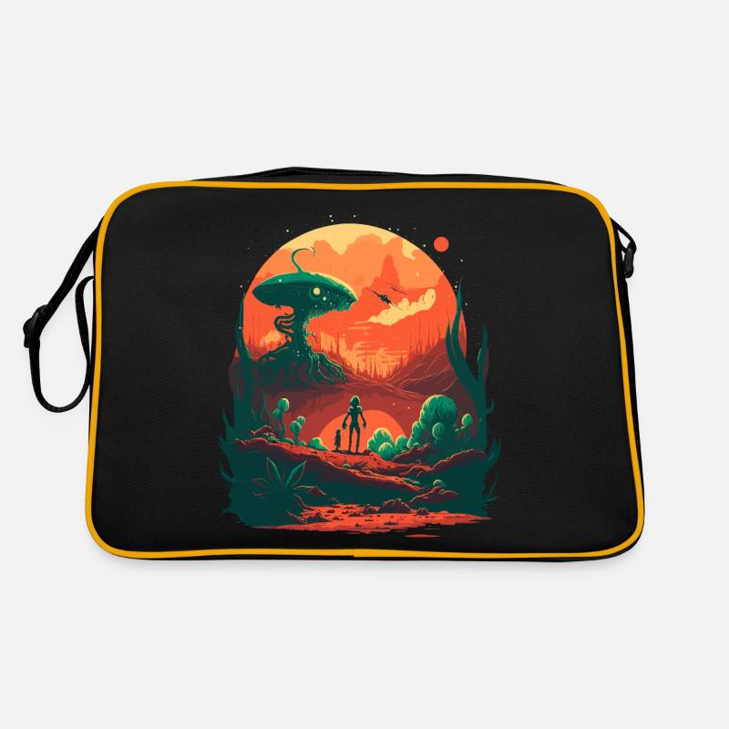 weird alien Retro Bag