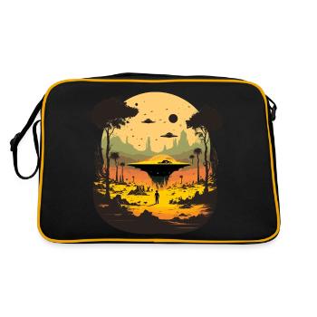 welcome to alien world - Retro Bag - black/gold - Back