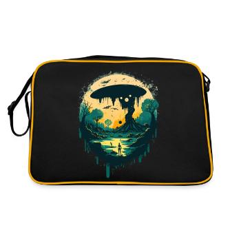 Monde extraterrestre effrayant - Sac Retro - noir/or - Dos
