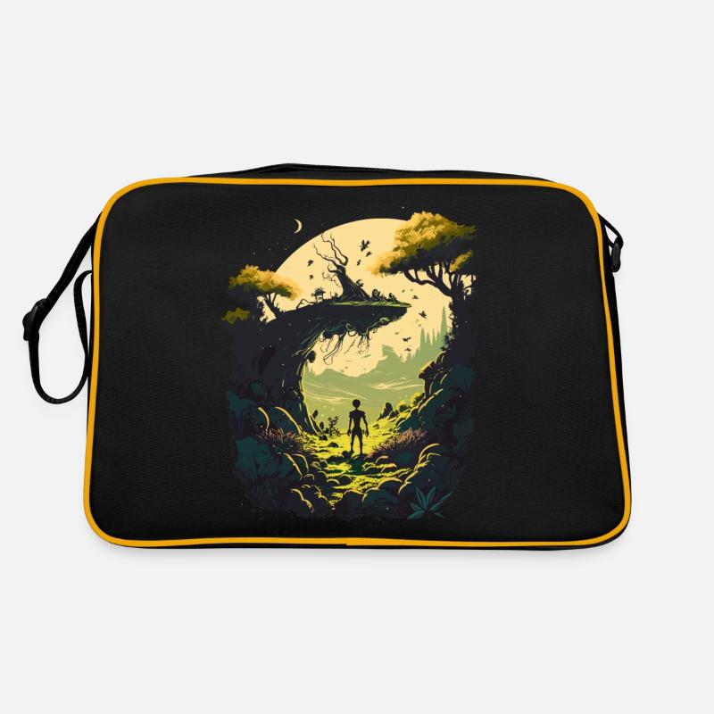 Wunderschöne Landschaft Retro Tasche