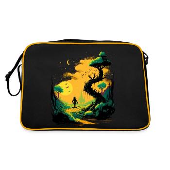 Happy Alien - Retro Bag - black/gold - Back