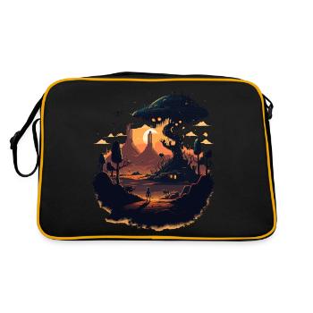 Accueil extraterrestre - Sac Retro - noir/or - Dos