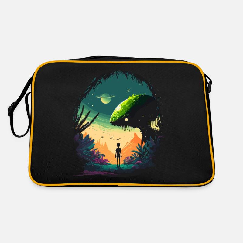 Sci-Fi-Landschaft Retro Tasche