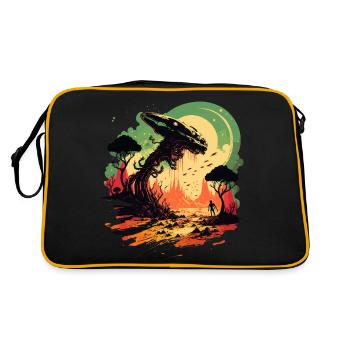 Illustration du monde extraterrestre - Sac Retro - noir/or - Dos
