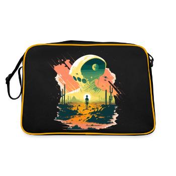 Alien vert - Sac Retro - noir/or - Dos