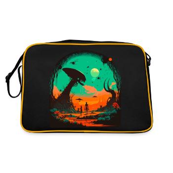 Les extraterrestres sont Everywere - Sac Retro - noir/or - Dos