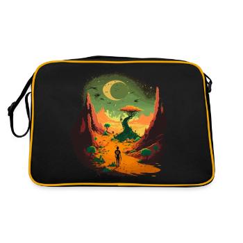 Colorful Alien - Retro Bag - black/gold - Back