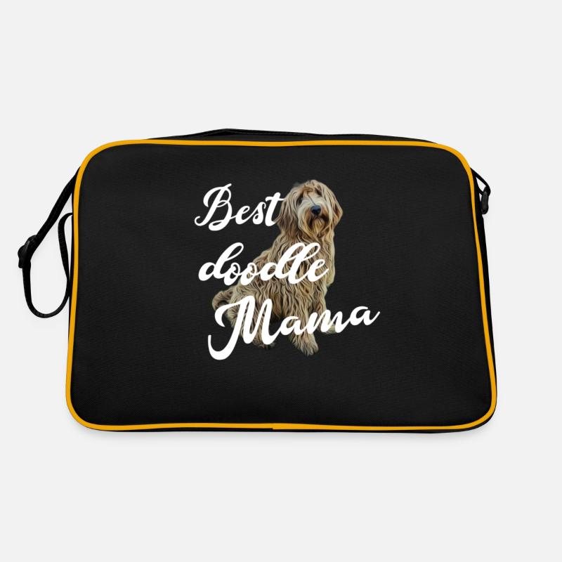 Kritzeln - Retro Tasche - Schwarz/Gold