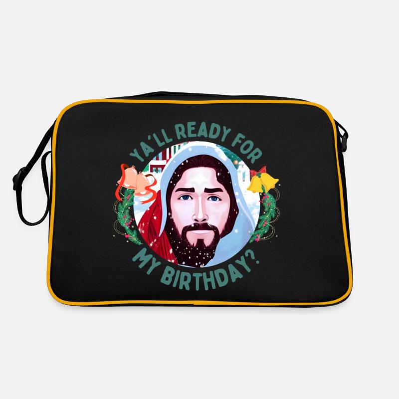 Jesus das Geburtstagskind Retro Tasche