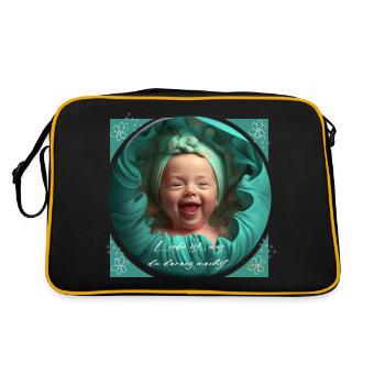 Liebe ist, was Du daraus machst - Retro Tasche - Schwarz/Gold - Hinten
