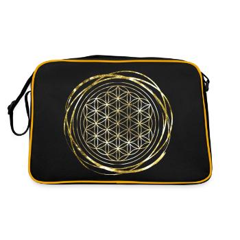 Fleur de Vie en or - Sac Retro - noir/or - Dos