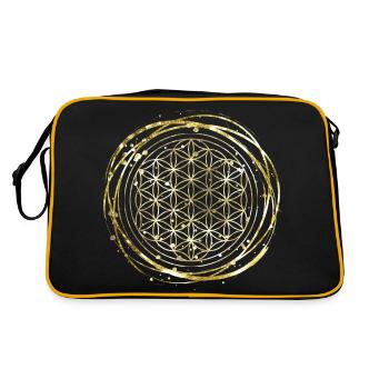Flower of Life gold - Retro Bag - black/gold - Back