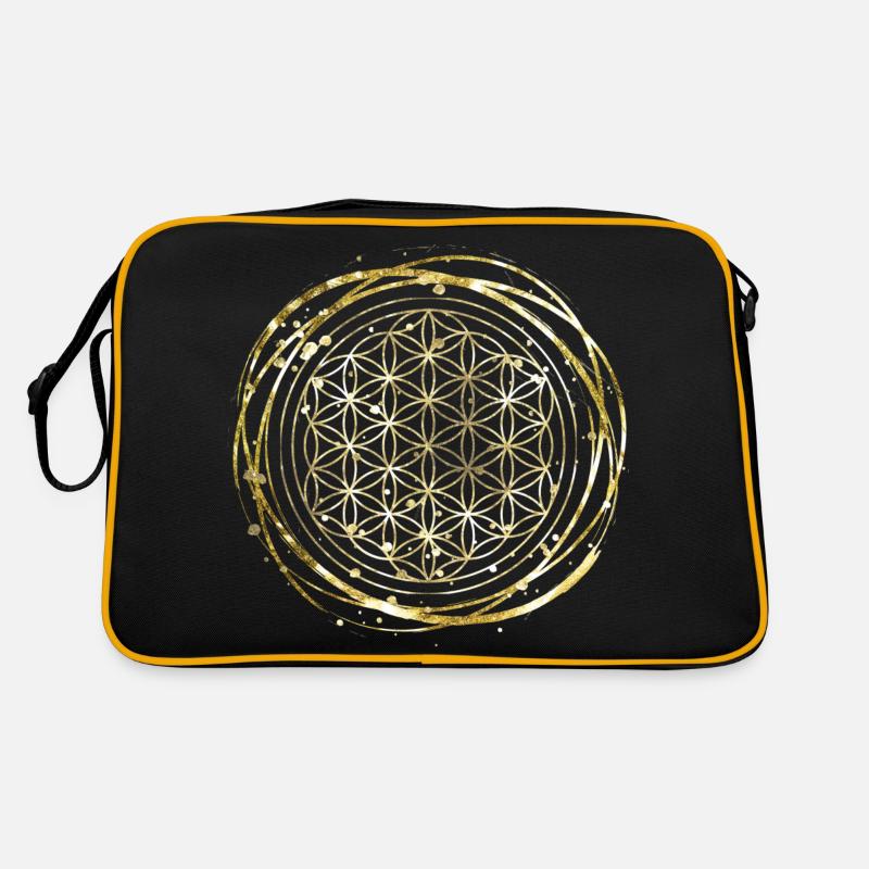 Fleur de Vie en or Sac Retro