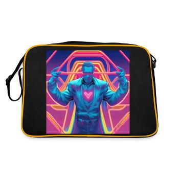 A man from the future - Retro Bag - black/gold - Back