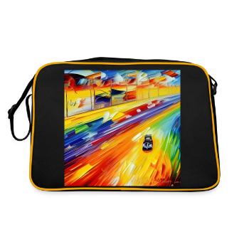 Rennwagenlackierung - Retro Tasche - Schwarz/Gold - Hinten