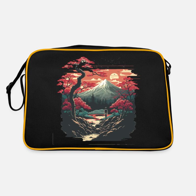 Japan - Retro Tasche - Schwarz/Gold