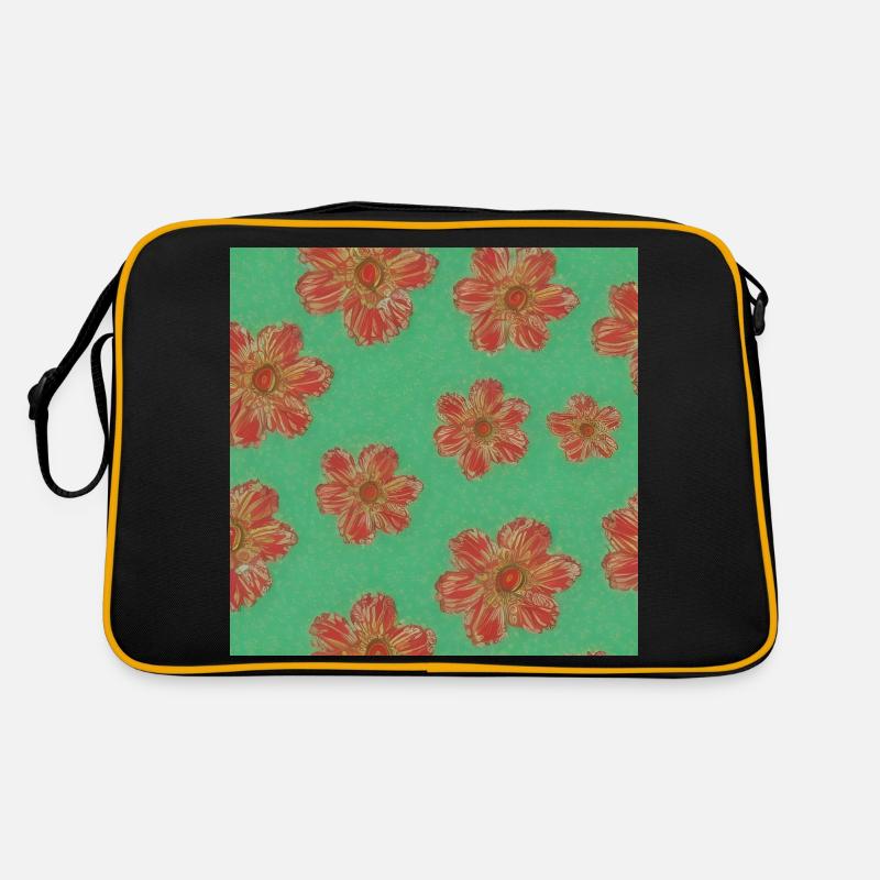 Red flower patterns Retro Bag