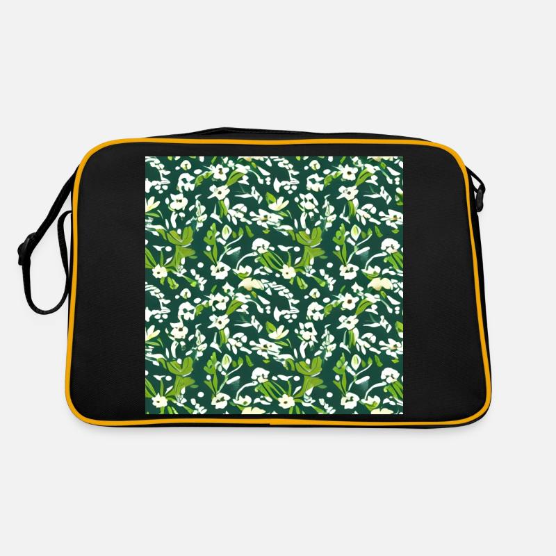 Motif de fleurs blanches Sac Retro