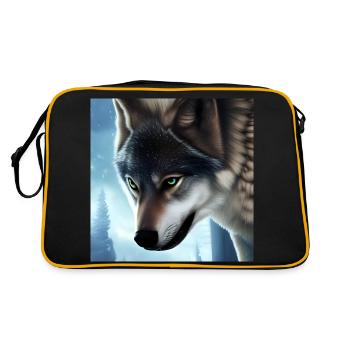 Portrait de loup - Sac Retro - noir/or - Dos