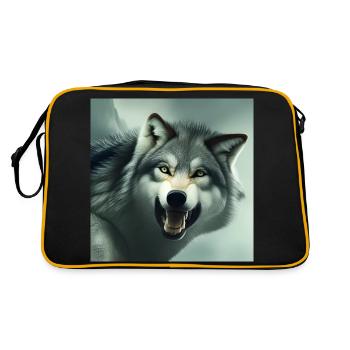 Angry wolf - Retro Bag - black/gold - Back