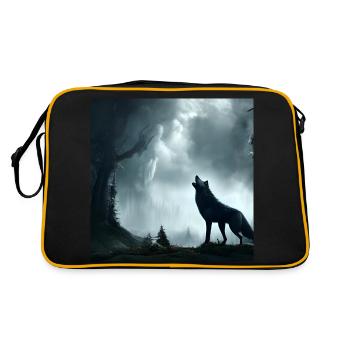 Loup rugissant - Sac Retro - noir/or - Dos