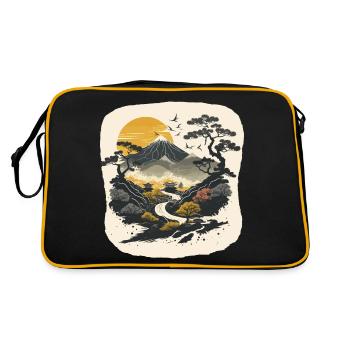Alte Schule - Retro Tasche - Schwarz/Gold - Hinten
