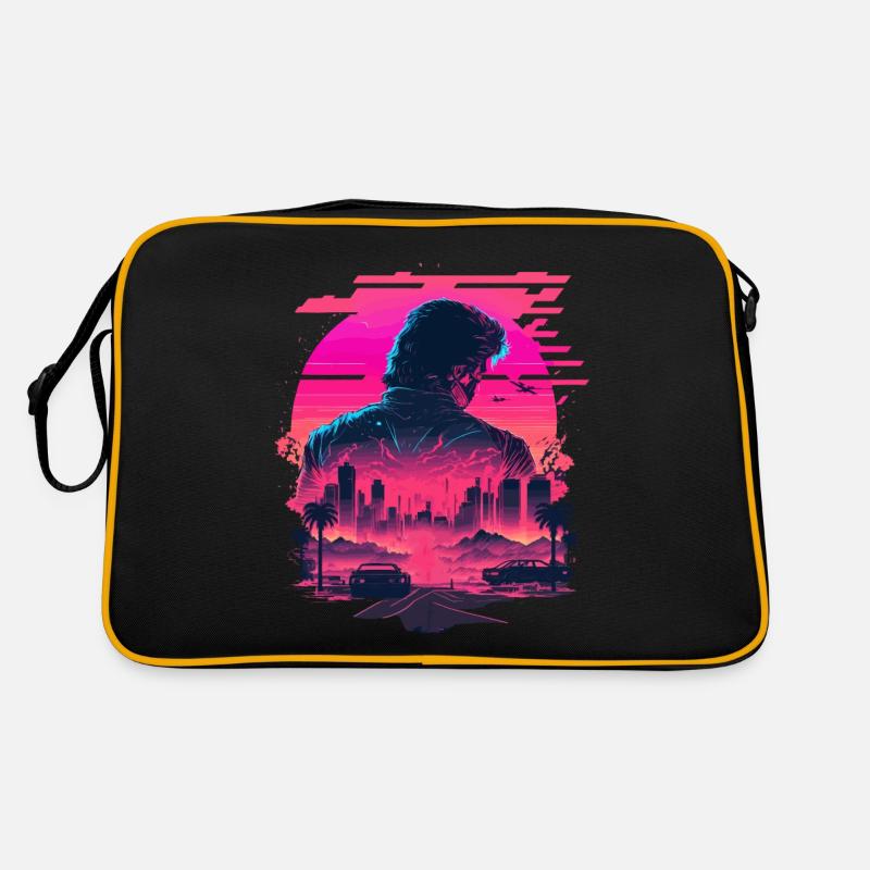 Synthwave City Skyline Sac Retro