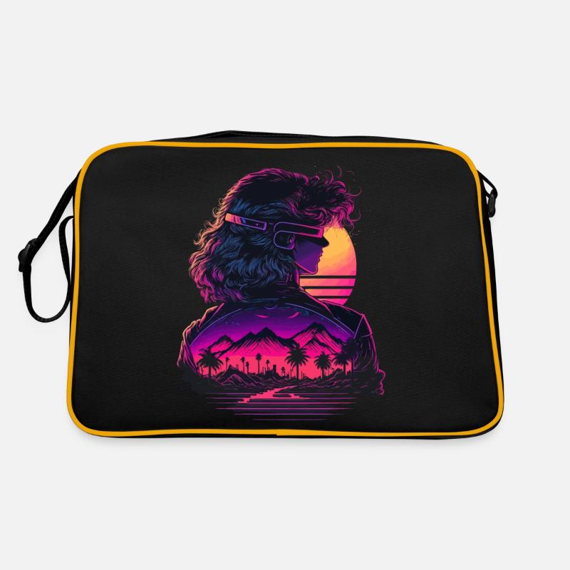 Retrowave Mädchen Retro Tasche