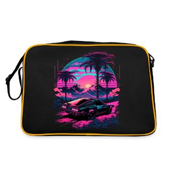Paume Vaporwave - Sac Retro - noir/or - Dos