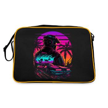 Miami Beach Vaperwave - Retro Bag - black/gold - Back