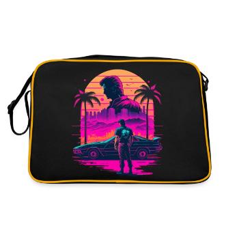 Vaperwave rétro - Sac Retro - noir/or - Dos