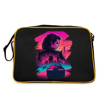 Retro Racing Mädchen - Retro Tasche - Schwarz/Gold - Hinten