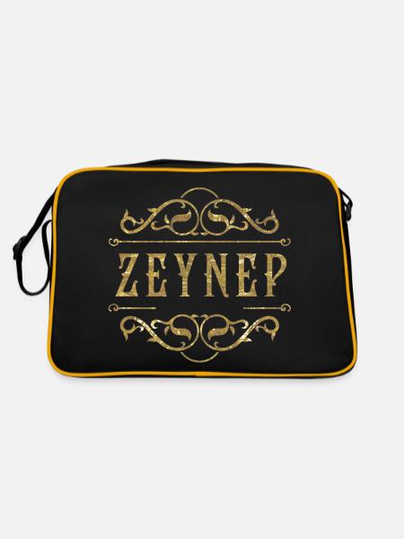 Zeynep gold - Retro Tasche - Schwarz/Gold - Hinten
