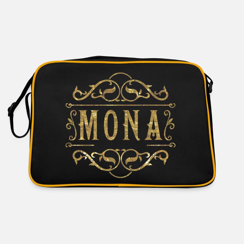 Mona gold - Retro Bag - black/gold